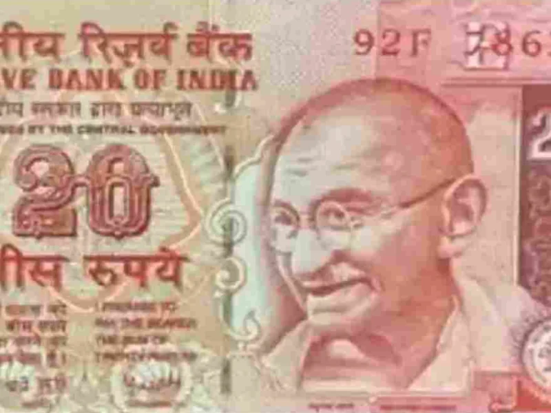 20 Rs Pink Note